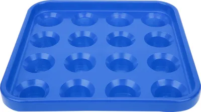 Produktbild von 16-Loch Billard Balltablett, Aufbewahrungshalter für Pool & Snooker, Zubehör blau
