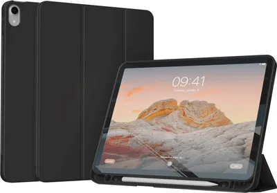 Productafbeelding van Accezz Smart Silicone Bookcase voor de Apple iPad Air 11 inch (2026) M4 / (2025) M3 / (2024) M2 / Air 5 (2022) / Air 4 (2020) - Zwart