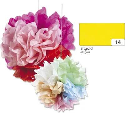 Produktbild von Blumenseide - 50 x 70 cm 5 Bogen altgold.