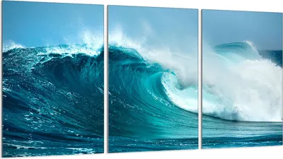 Immagine prodotto di Piastre copri fornelli 3 pezzi 30x52 Copri piano cottura in vetroVetroceramica, mare ondoso