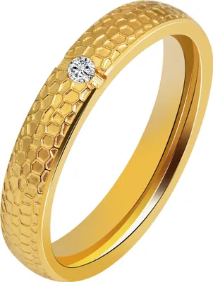 Produktbild von Akzent Damen-Partnerring, Edelstahl, Similistein, goldfarben