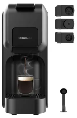 Zdjęcie produktu dla Cecotec FreeStyle Compact, Ekspres do espresso, 0,8 l, Kapsułka kawy, Kawa mielona, 1350 W, Czarny