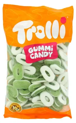 Produktbild von Trolli Apfelringe, Fruchtgummi, 1 kg Beutel