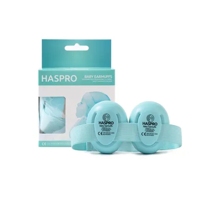 Obrázok produktu pre HASPRO BABY EARMUFFS MINT 0+, ochrana sluchu pre deti 0+, mäta