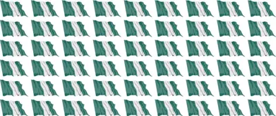 Produktbild von Mini Aufkleber Set - Pack wehend - 20x12mm - selbstklebender Sticker - Nigeria - Flagge / Banner / Standarte fürs Auto, Büro, zu Hause und die Schule - 54 Stück