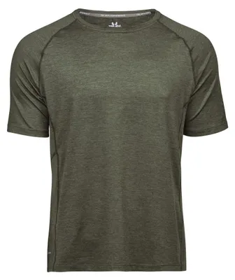 Produktbild von Tee Jays Cool Dry Herren T-Shirt, Kurzarm FK916 (XL) (Olivgrün meliert)