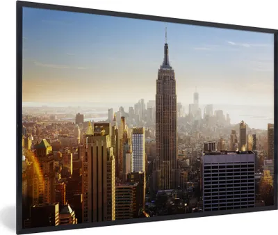Produktbild von MuchoWow® MuchoWow® Gerahmtes Poster New York - Architektur - Himmel 60x40 cm - Poster mit zchwarzem Bilderrahmen - Printing - Wanddeko Schlafzimmer