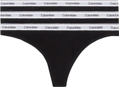 Produktbild von Calvin Klein 000QD5209EUB1, Tanga, Erwachsener, Weiblich, Schwarz, BGD, 3 Stück(e)