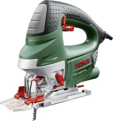 Obrázek produktu pro Bosch PST 1000 PEL, Horní rukojeť, Černá, Zelená, Červená, Stříbrná, 45°, Hliník, 3100 spm, 10 cm