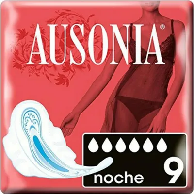 Produktbild von Ausonia Nacht Damenbinden Mit Flügeln 9 Einheiten