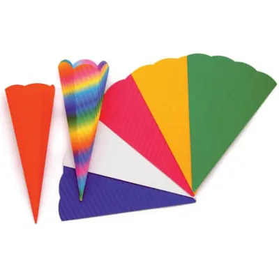 Produktbild von Schultüten Zuschnitt 3D gelb