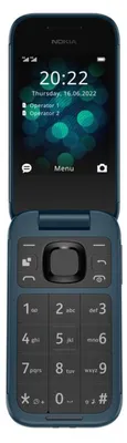 Obrázek produktu pro Nokia 2660 Flip - 4G, VoLTE, 2,8"+1,77", 0,3MP, 48MB/128MB, modrá