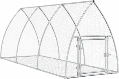 Produktbild von vidaXL Hasenstall Silbern 105x300x120 cm Verzinkter Stahl