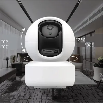 Imagen del producto de Cámara de seguridad - Cámara Wi-Fi - Vigilancia para el hogar - Rotación de 360 grados - 1080P HD - Blanca