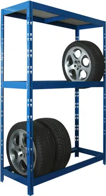 Produktbild von SZ Metall Reifenregal 24132 blau 139,0 x 50,0 x 180,0 cm