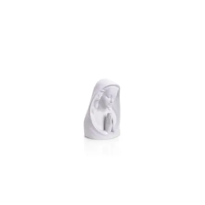 Zdjęcie produktu dla Popiersie Madonny z porcelany biszkwitowej, 15 cm, białe matowe