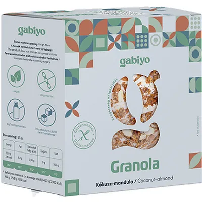 Produktbild von 275g Gabiyo Premium Knuspermüsli Kokos Mandel Granola  / glutenfrei  / ohne Zuckerzusatz  / vegan