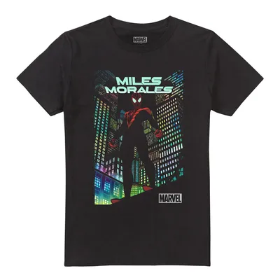 Produktbild von Spider-Man - "Neon City" T-Shirt für Herren TV2603 (L) (Schwarz)