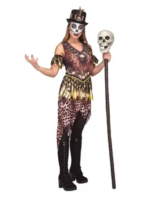 Immagine prodotto di Orribile costume da voodoo per donna Costume di Halloween marrone