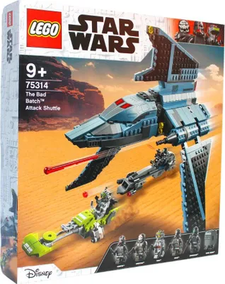 Image de LEGO 75314 Star Wars Navette d'attaque de The Bad Batch, set de construction pour enfants à partir de 9 ans avec 5 mini-figurines de clones et droïdes Gonk