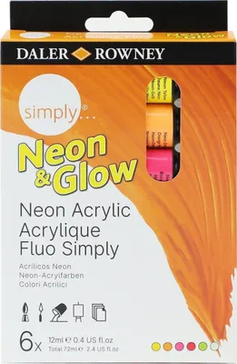Obrázok produktu pre Daler Rowney Simply Sada akrylových farieb 6 x 12 ml