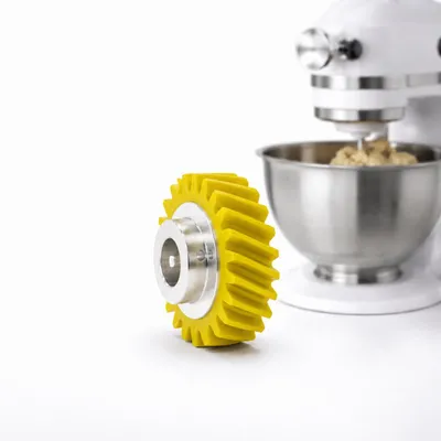 Obrázok produktu pre Žltý šnekový prevod kompatibilný s kuchynskými robotmi KitchenAid – náhradný diel šnekového prevodu pre modely Artisan, Classic a Ultra