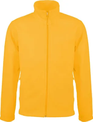 Produktbild von Kariban Herren Fleece Jacke Micro Fleecejacke Winterjacke Windjacke, Größe:4XL, Farbe:Gelb