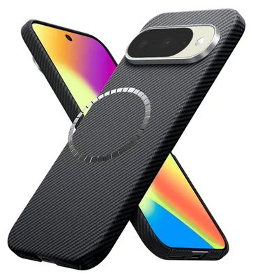 Produktbild von Techsuit - Aramidfaser-MagSafe-Hülle für Google Pixel 10 / Pixel 10 Pro - schwarz