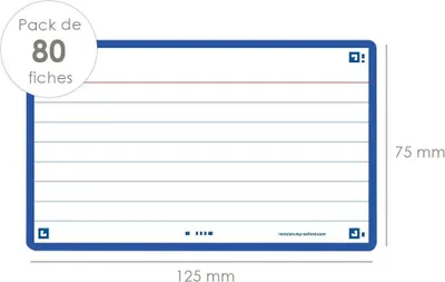 Zdjęcie produktu dla OXFORD 400133875 80 OXFORD Karteikarten FLASH 2.0 DIN A7 weiß, blau liniert