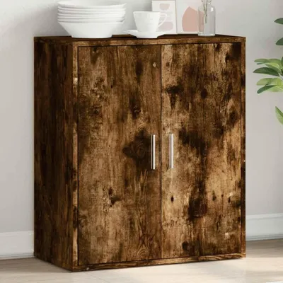 Image de vidaXL Sideboard chêne fumé 79x38x80 cm bois composite