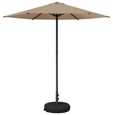 Image de Parasol de jardin 230 x 230 cm Polyester Rectangulaire Taupe