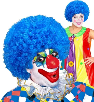 Produktbild von Blaue Crazy Curly Perücke