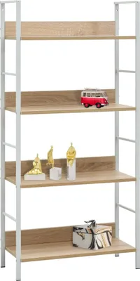 Produktbild von vidaXL Bücherregal 4 Regalböden Eiche 60×27,6×124,5 cm Holzwerkstoff