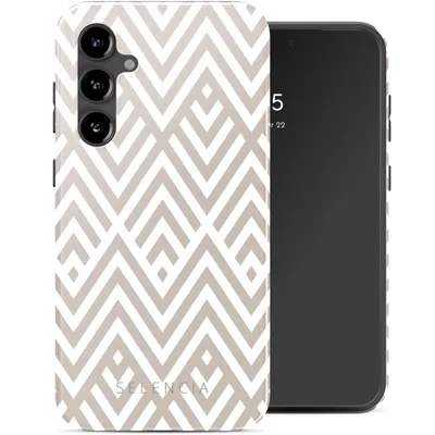 Produktbild von Selencia Vivid Back Cover Samsung Galaxy S23 FE - Beige Zigzag