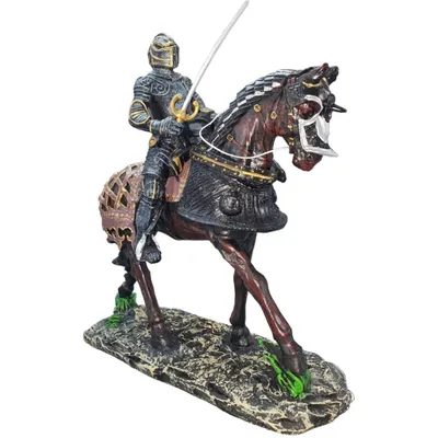 Produktbild von Ritter mit Schwert auf Pferd mit Rüstpanzer