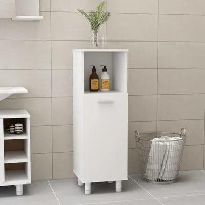 Produktbild von The Living Store Badezimmerschrank Weiß 30x30x95 cm Holzwerkstoff