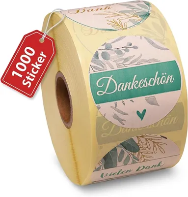 Imagen del producto de Pegatinas redondas, diámetro de 50 mm, 1000 unidades, para regalos