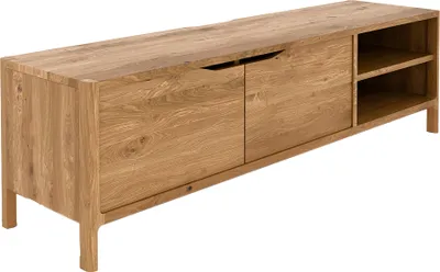 Produktbild von Lowboard 160cm breit in Wildeiche massiv geölt, montiert, THORNBURY-165