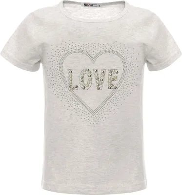 Produktbild von BEZLIT Mädchen Sommer T-Shirt mit Glitzersteinchen und Kunst-Perlen Grau 116
