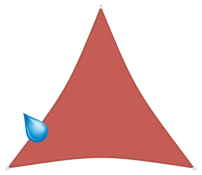 Produktbild von sunprotect 83252 wasserabweisend Sonnensegel Hydro, 3,6 x 3,6 x 3,6 m, Dreieck, wasserabweisend, rost-rot