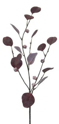 Produktbild von Kunstpflanze EUKALYPTUSZWEIG 73cm. Eucalyptus AUBERGINE