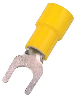 Produktbild von Intercable ICIQ66G Quetschkabelschuh DIN46237 4-6qmm M6 gelb Gabelform