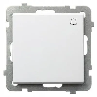 Imagen del producto de Ospel, timbre de puerta blanco mate, para empotrar