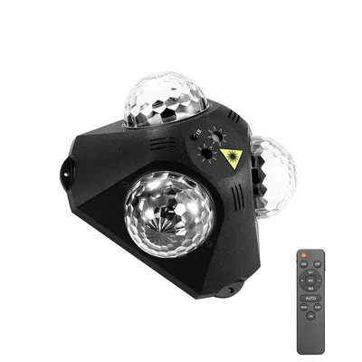 Produktbild von Magische LED-Laserkugel, 3-in-1 Bühnenlicht mit Musiksteuerung, bunte Partybeleuchtung für Zuhause, KTV, Weihnachten & Geburtstage