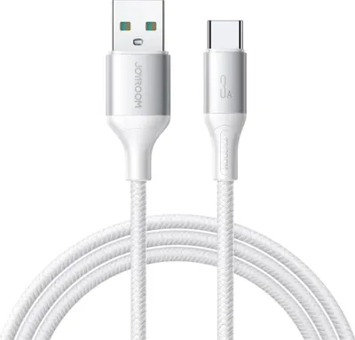Image de Câble de charge rapide Joyroom Flash Series USB-A vers USB-C 3 A, 1 m - Blanc