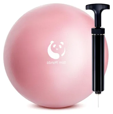 Produktbild von Kleiner Gymnastikball, 23-25 cm Pilatesball mit Pumpe, weicher Yoga-Ball für Zuhause, Fitness und Balance-Training