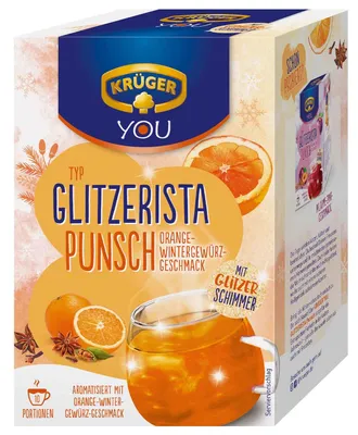 Produktbild von Krüger You Typ Glitzerista Punsch Orange-Wintergewürz 10er