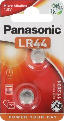 Produktbild von PANASONIC Alkalická MIKRO baterie LR-44EL/2B 1,5V (Blistr 2ks)