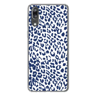 Produktbild von MuchoWow® Handyhülle Schutzhülle Hülle für Huawei P20 Panther Druck - Blau - Abstrakt Silikon Softcase Handy Hülle - Hardcover