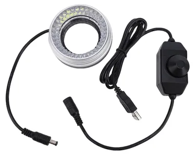LED-Ringlicht für Mikroskope, 25 W, 6500 K, dimmbar, Metallgehäuse